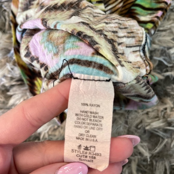 Vintage boho y2k batwing sleeve crop top small - Picture 4 of 10